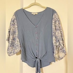 (S) Francesca’s shirt with embroidered sleeves